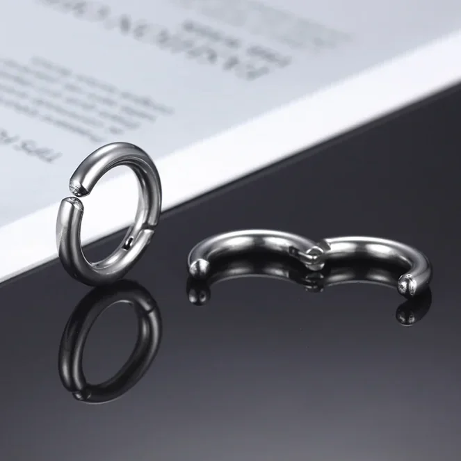 Ear Clip Earrings for Men/Women Stainless Steel Non-Piercing Jewelry 1 pairs