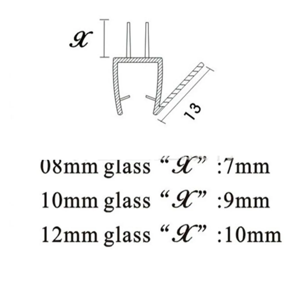 Shower Door Seal Door Seal Strip Sealing Strip Tape Window Seal Strip Rubber Seal Strip 2pcs 50cm Shower Seal Window Door Rubber Strip 6/8/10/12mm Water Deflector Transparent Seals For Household Hardware Accessories