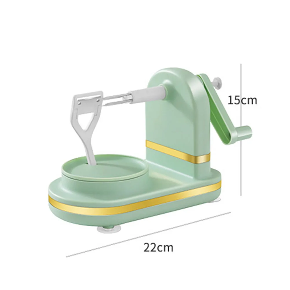 Manual Food Crusher Multifunctional with Stainless Steel Blades Food Peeling Machine Bottom Suction Cup Safe for Kitchen Gadgets