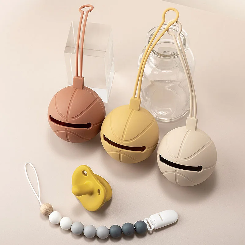 TYRY.HU New Design Baby Silicone Pacifier Holder BPA Free Food Grade Silicone Infant Portable Soother Lion Nipple Storage Box