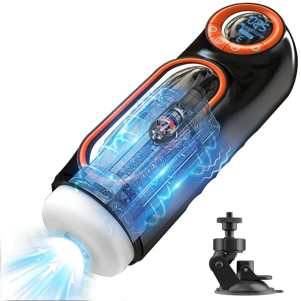 Automatische Teleskop Saugen Masturbator Tasse Mit LED Display Vagina Masturbation Blowjob Sex Maschine Erwachsene Sex Spielzeug für Männer 1