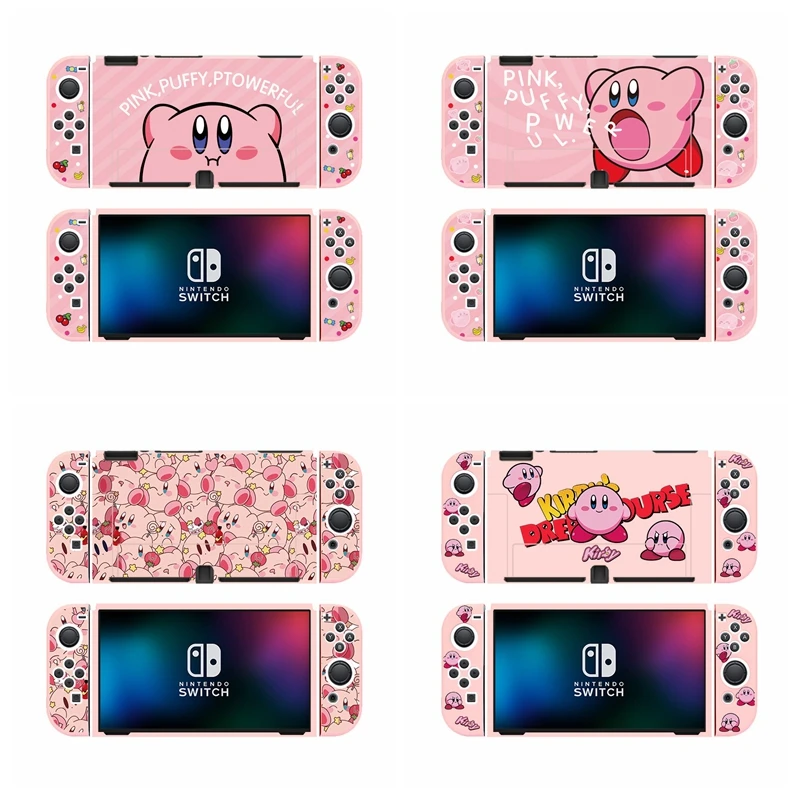 

Anime Cute Star Kirby Kawaii TPU Soft Protective Case for Nintendo Switch OLED Game Console Controller Gaming Accessories