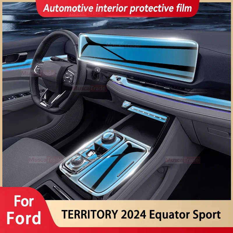 

Панель навигатора для Ford District 2024 Equator Sport, панель редуктора, экран навигации для автомобильного интерьера, защитная пленка TPU, защита от царапин