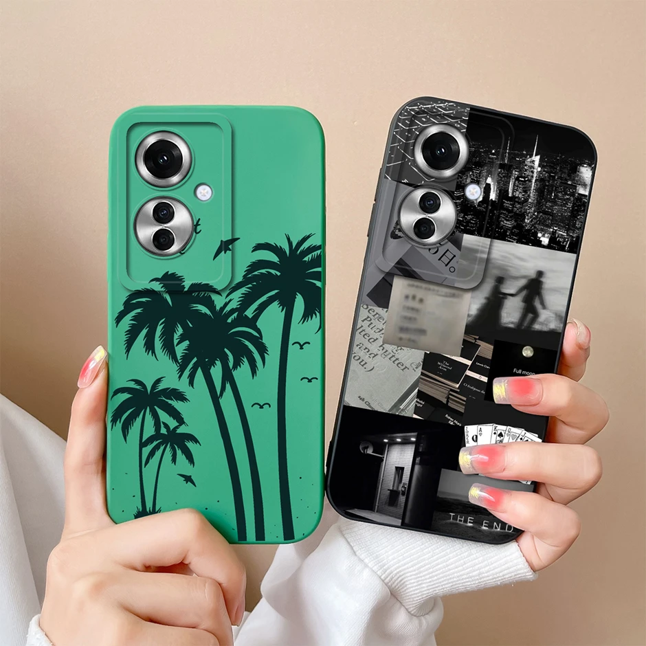 Pink Love Heart Cartoon Style Liquid Shockproof Silicone Soft Phone Case