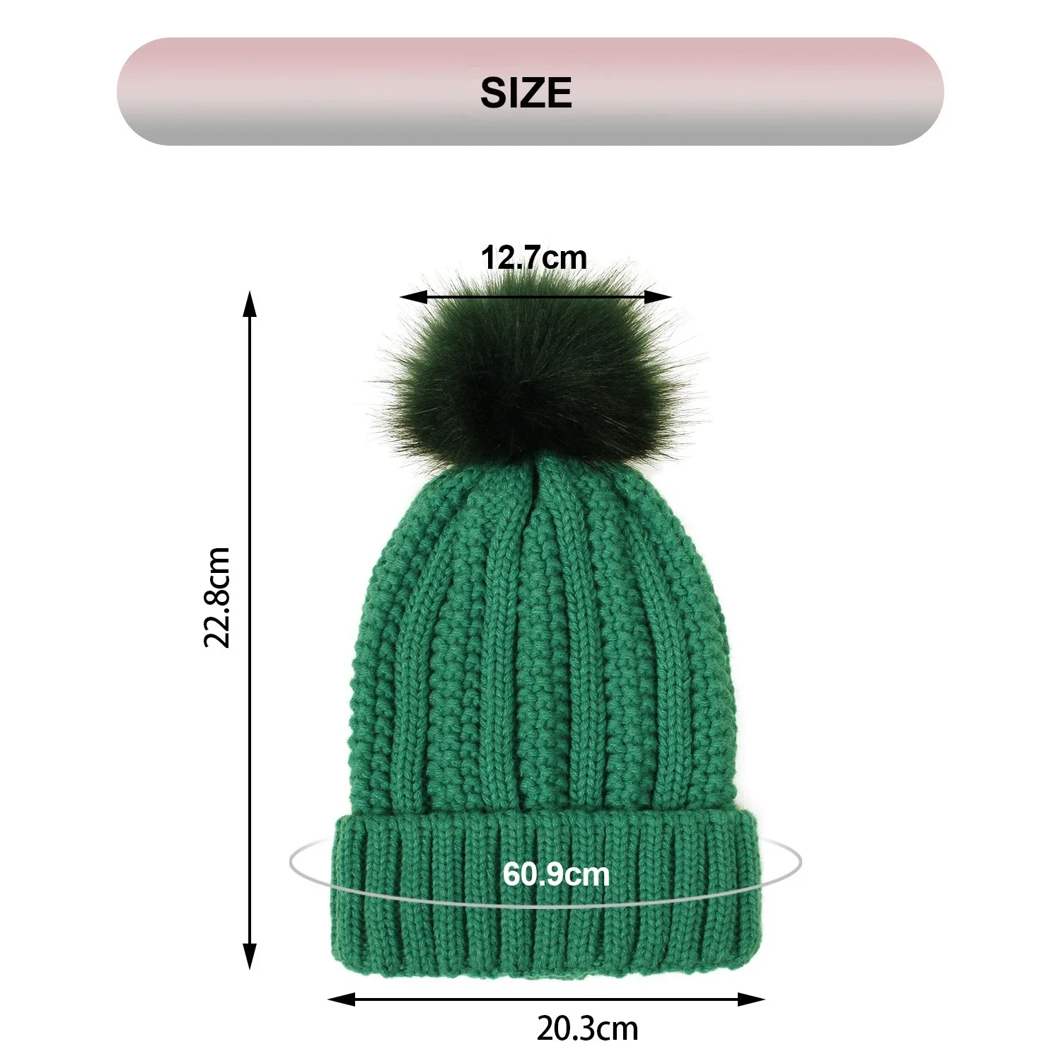 Winter Silk Satin Lined Beanie Hats for Women Thick Chunky Cap Bonnets Striped Warm High Quality Cashmere Knitted Pom Pom Hat 4