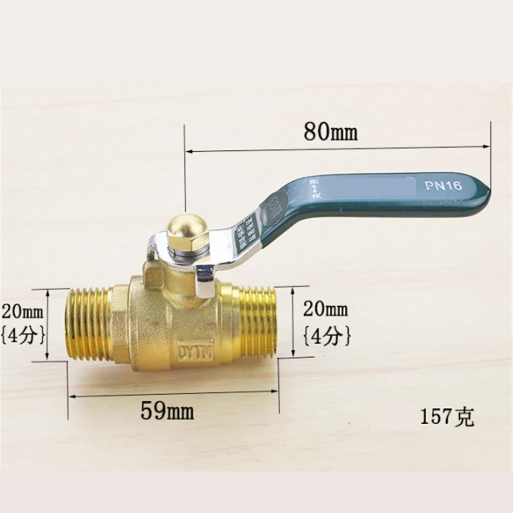 All Copper 4 Points Inside And Outside Wire Ball Valve Dn15 Large Diameter Flow Copper Ball Core Valve 1/2