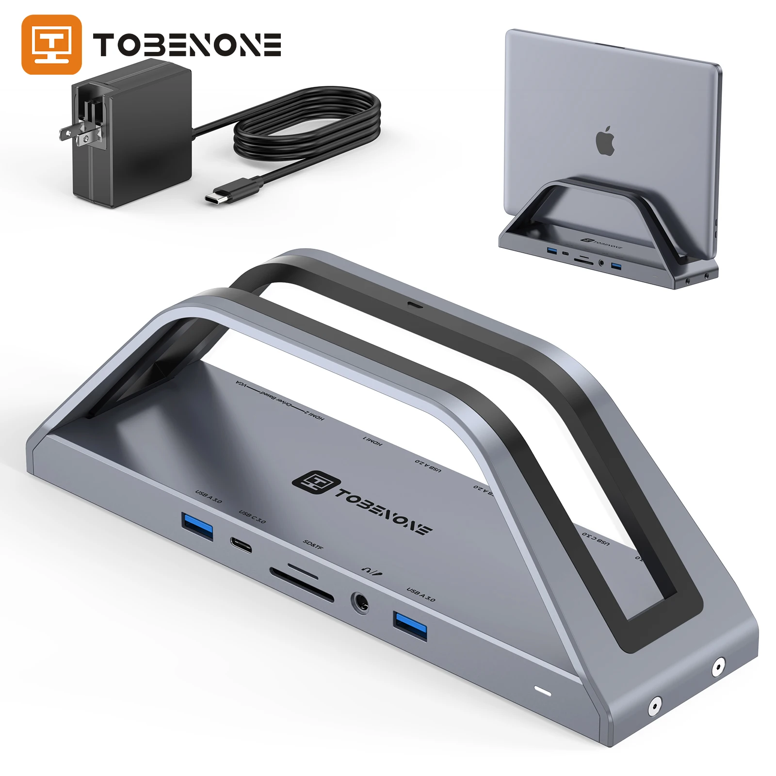 Supporto Universale Per Docking Station Per Laptop Con Alimentatore Da 65W Hub Usb C Triplo Monitor Per Dell/Hp/Lenovo/Surface/Macbook