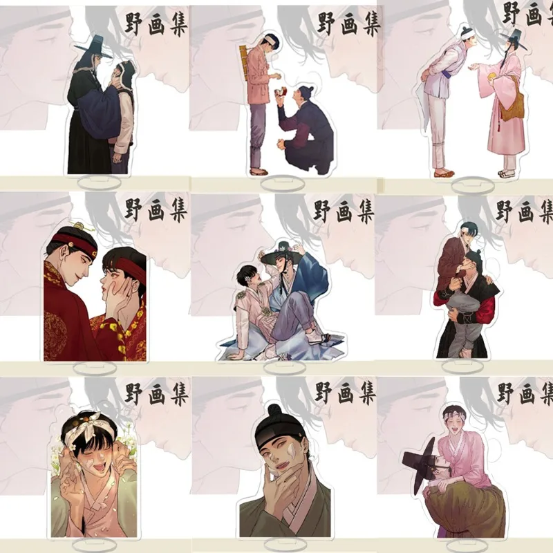 밤의 애니메이션 화가 게임 아크릴 스탠드 캐릭터 모델 홀더 애니메이션 선물 데스크탑 장식 선물 코스프레 장난감