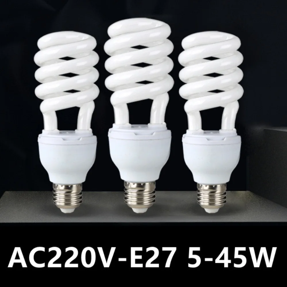 Spiral Light Bulb Energy-saving Lamps Tubes E27 5-45W Retro Decor Lamps Bright Bulbs AC220V LED Lamp Home Decoration Lamp