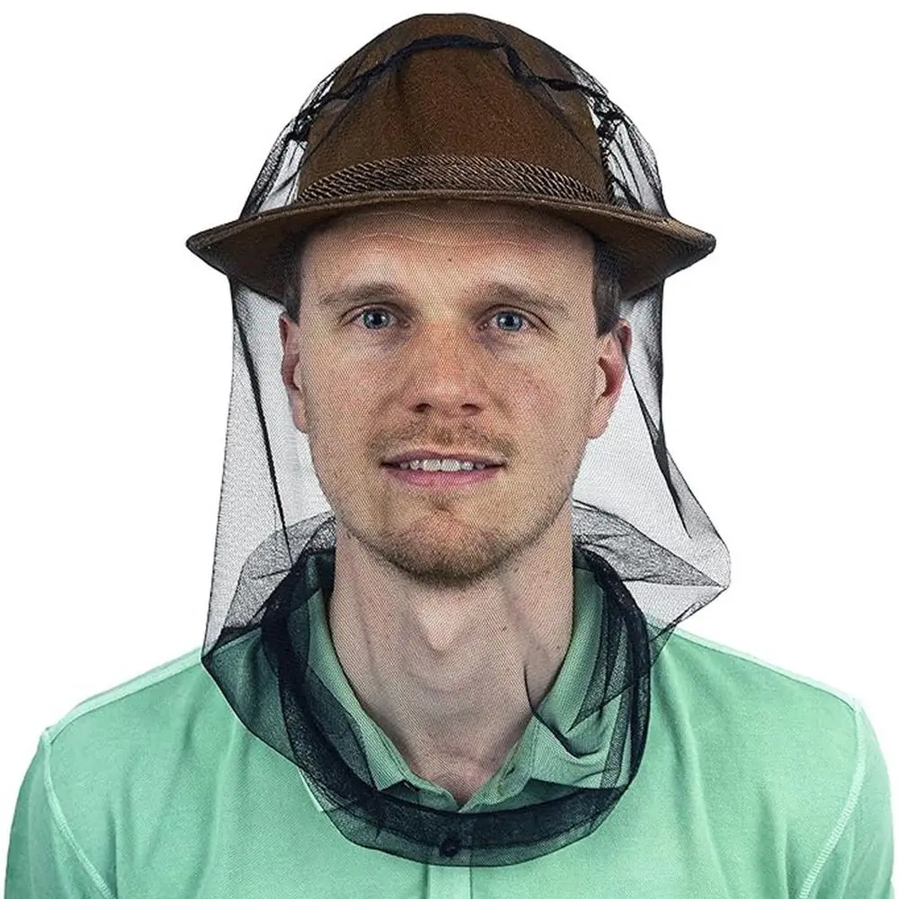 Outdoor Mosquito Head Mesh Nets Gardening Hat Insect-Proof Hat For Hiking Camping Fishing Outdoor Mosquito Head Mesh Nets