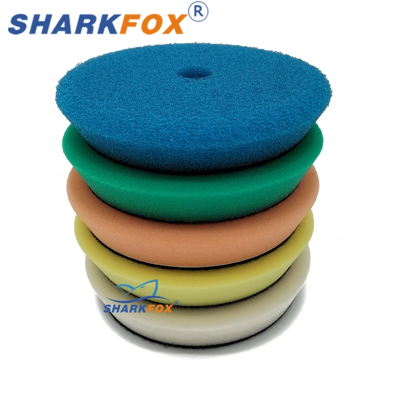 Sharkfox 5/6 Inches Car Polishing Kit Polish Pad Abrasive Disc Sponge Foam Pads Polisher car polishing pad car polisher car polish pad polishing sponge set