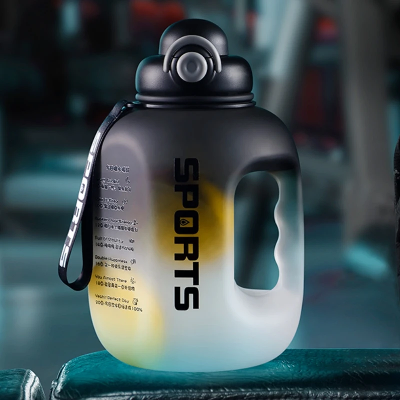 

Large Capacity Sport Water Bottle Portable Fitness Plastic Cup With Straw Outdoor Travel Big Water Bottles Drinkware
