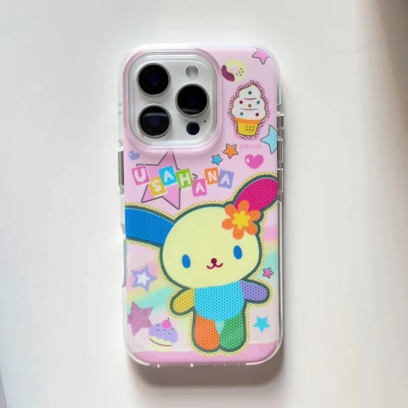 Rainbow Bunny Texture Cover Phone Case - Vibrant & Durable Protection