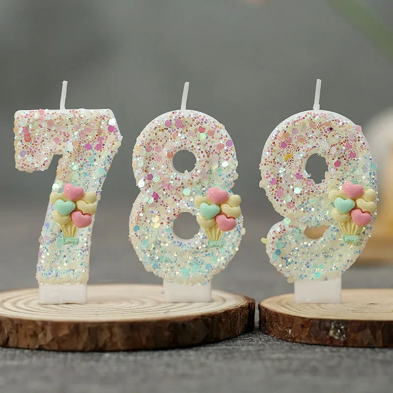 Creative Number 0-9 Candle Digital Candles Birthday Candle Cake Topper Colour Changing for Girl Birthday Party Decoration