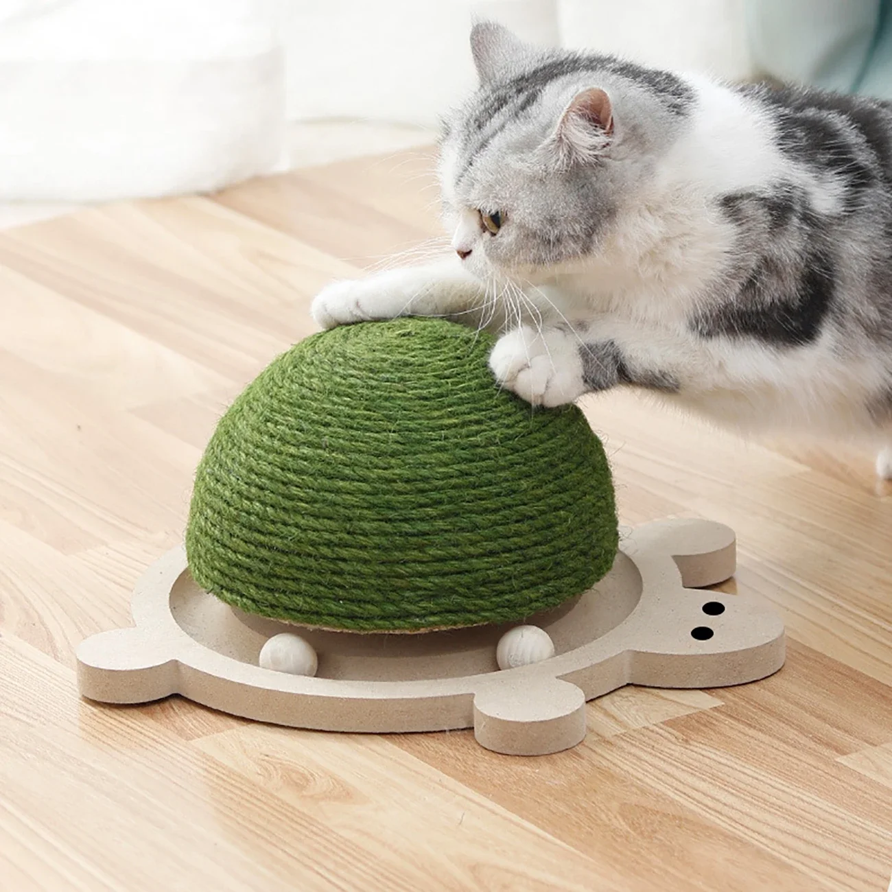 

Sisal Ball Solid Wood Turntable Cat Toys Cat Furniture Supplies Cat Scratching Board Claw Grinder Wear-resistant Scratcher