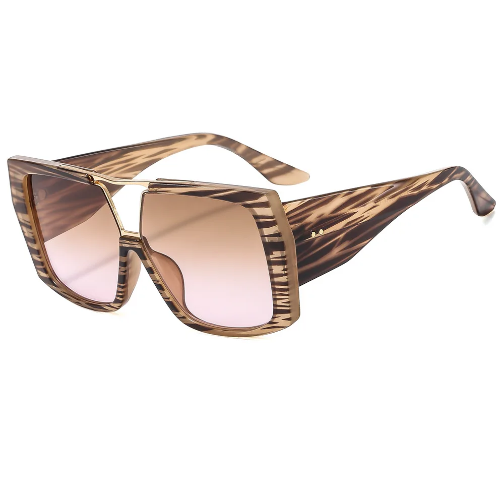 

Fashion Men's Mixed Metal Oversized Polygonal Sunglasses New Women's Wide Leg Sunglasses 2024 Men's Outdoor Sunshade Goggles