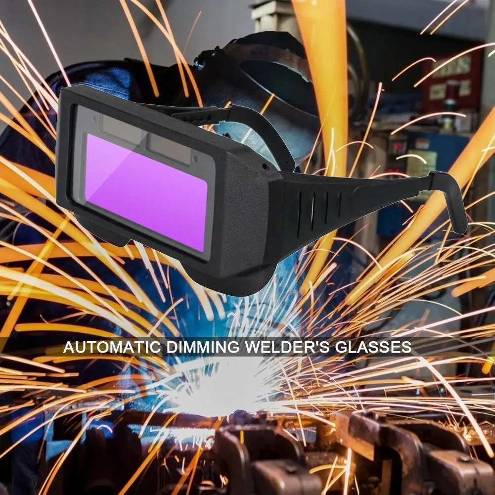 Automatic Dimming Welder Glasses Arc Anti-shock Lens Goggles for Eye Protection