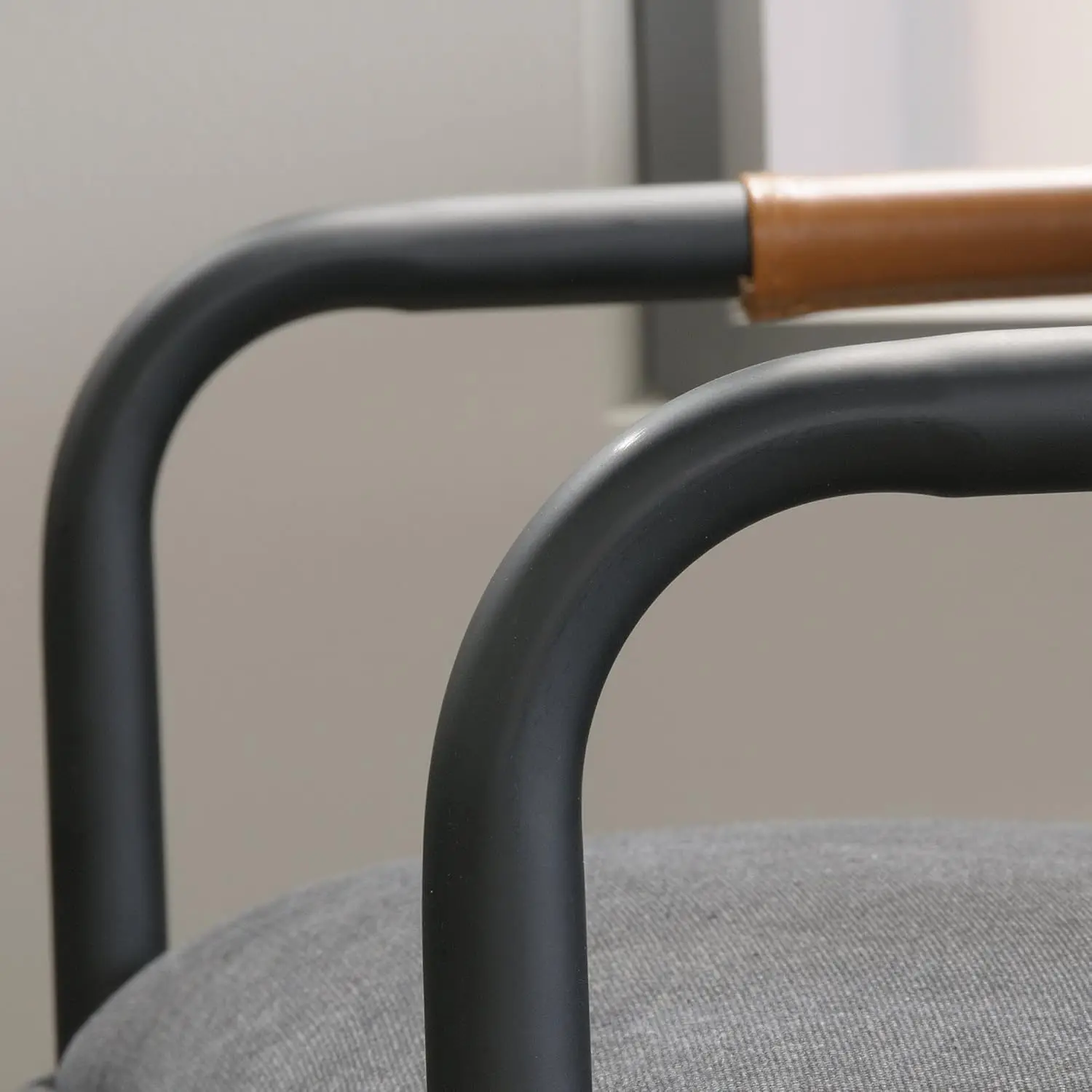 Boulevard Cafe Metal Lounge Chair, Charcoal Gray finish