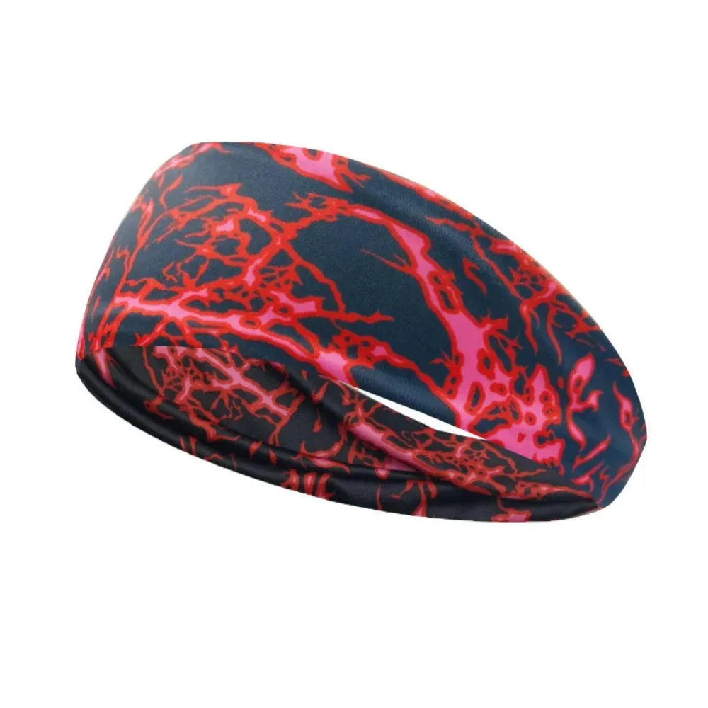 Printed Sport Hairband Fitness Yoga Headband Men Women Sports Non Slip Breathable Athletic Headband Elastic Sweat Absorbing