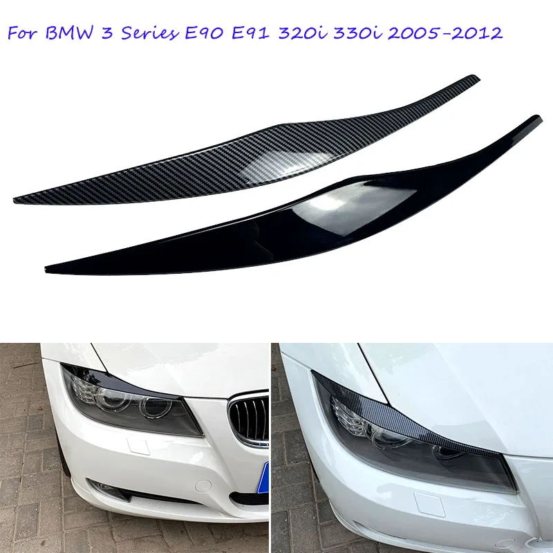 

For BMW 3 Series E90 E91 320i 330i Car Headlight Eyelid Eyebrow Cover Stickers Trim 2005 2006 2007 2008 2009 2010 2011 2012