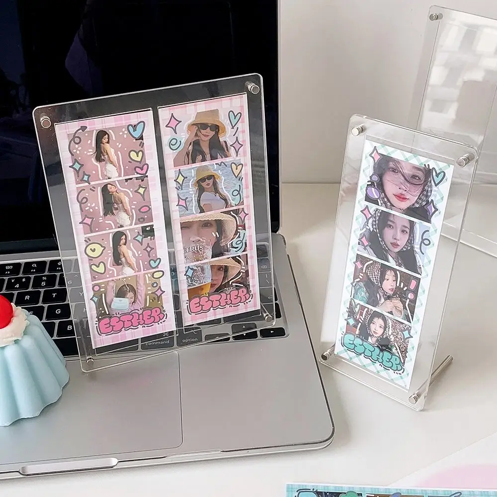 고품질 아크릴 포토카드 스탠드 투명 DIY 프레임 K팝 포토카드 프레임 사진 프레임 라이프 포컷