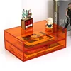 Color Acrylic Drawer Pen Case Office A4 Paper Finishing Desktop Cosmetics Dustproof Transparent Storage Drawer Box 3