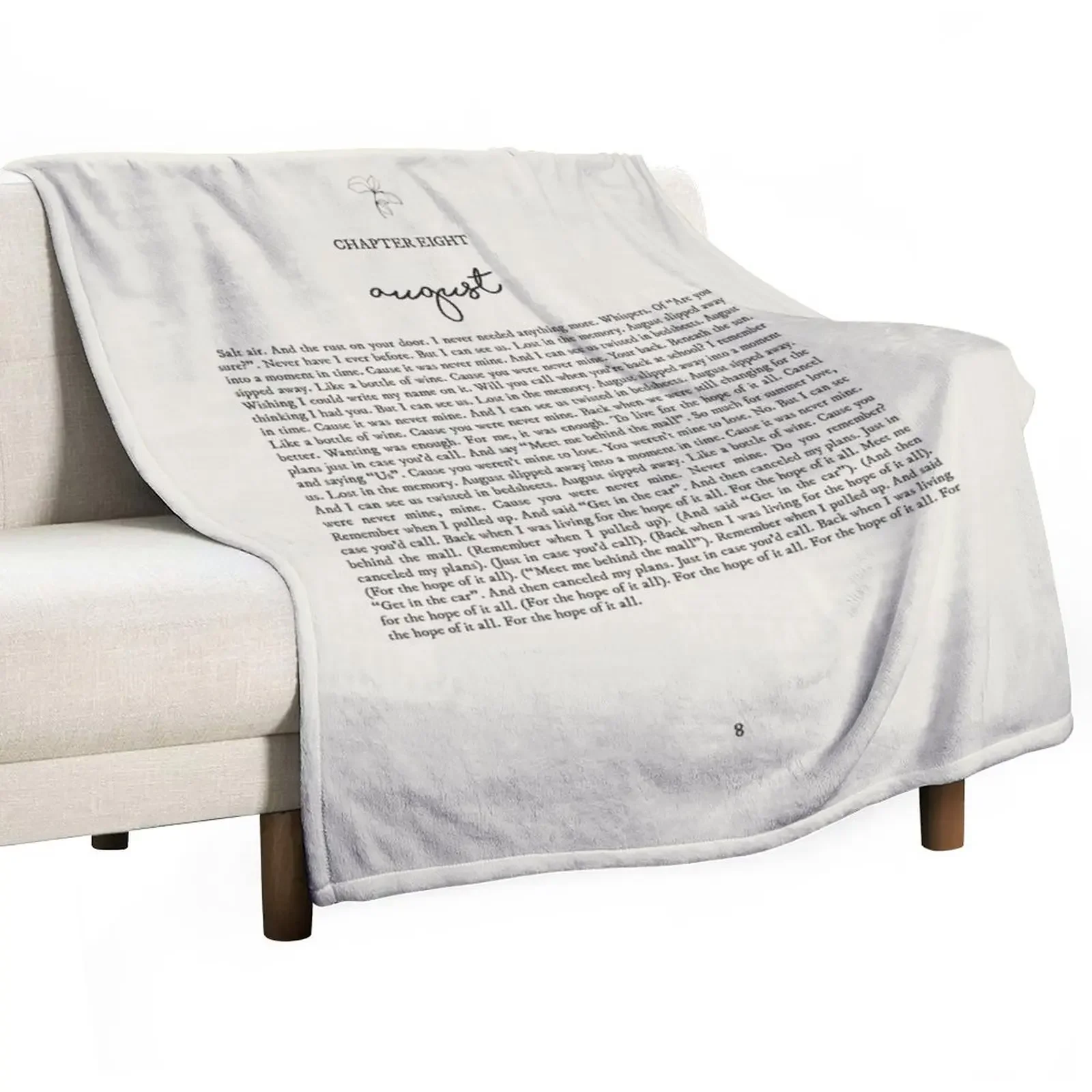 

August Lyrics Throw Blanket Summer Beddings Blankets For Sofas Giant Sofa Blankets