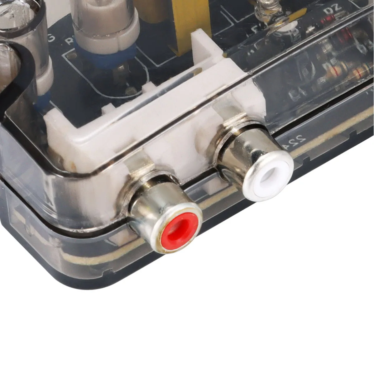 RCA Stereo High To Low Adjustable Frequency Line Speaker Level Converter Adapter 12V Auto Car Audio Converter Car Accessories