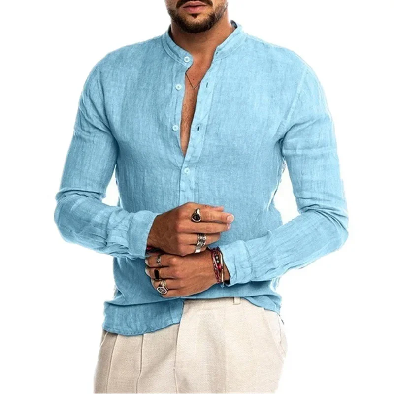 Spring Autumn KPOP Fashion Style Harajuku Slim Fit Tops Loose Casual All Match Shirt Stand Collar Solid Long Sleeve Thin Blusa