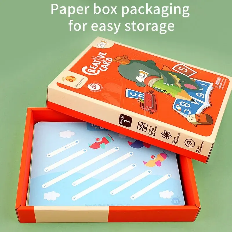 Children's Pen Control Training Pen Movement Concentration Erasable Practice Card Thinking Uzzle Baby Early Education Toys 6