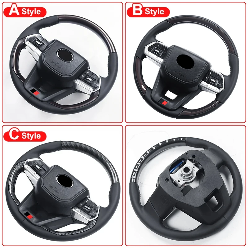 For Toyota Land Cruiser 200 2008- Upgrade Lc300 Steering Wheel Assembly LC200 Interior Modification Accessories Replacement