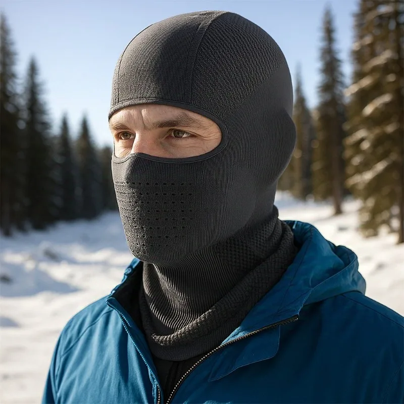 Winter Ski Mask for Men Balaclava Breathable Sweat Absorb High Elasticity Windproof Headgear Outdoor Sports Cycling Motorcycle