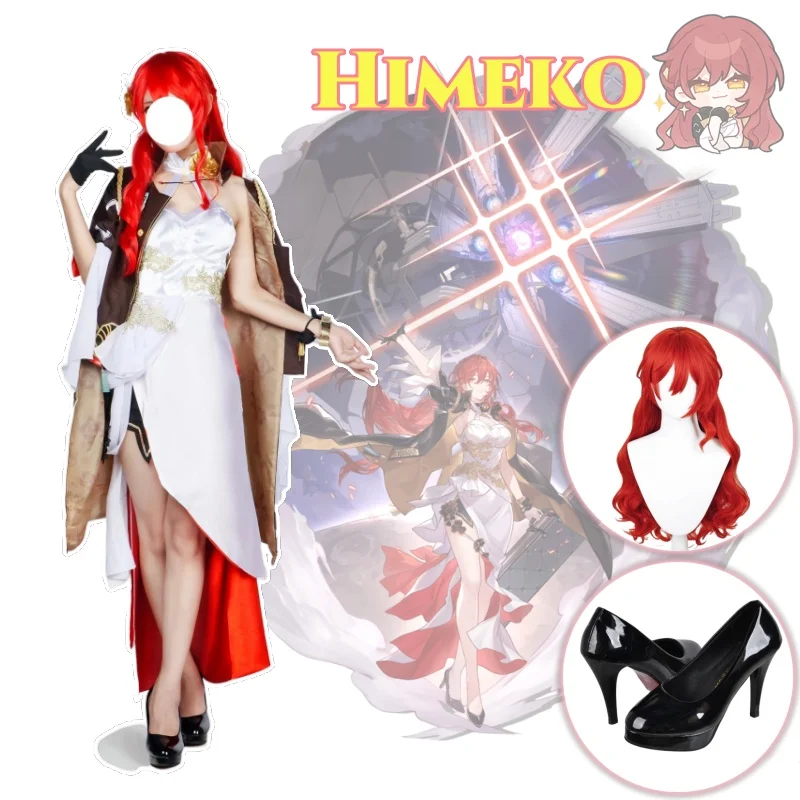 

Himeko Anime Game Honkai: Star Rail Cosplay Costume Clothes Wig Shoes Uniform Cosplay Astral Express Halloween Party Woman
