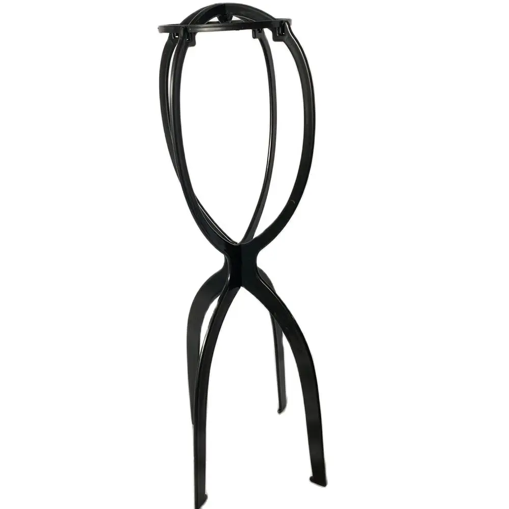 Black High Wig Stand Plastic Desk Stand DIY Hats Hanger Detachable Display For Long & Short Wigs