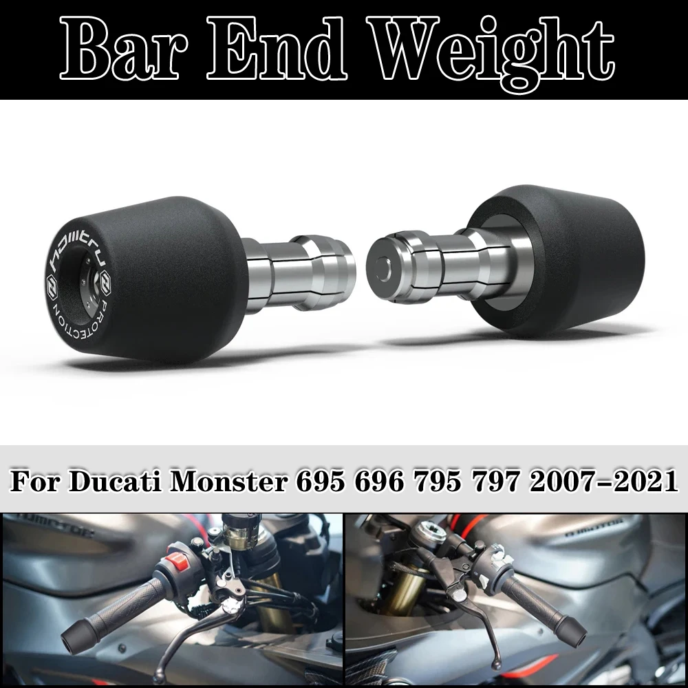 

Motorcycle Handle Bar End Weight Grips Cap For Ducati Monster 695 696 795 797 2007-2021