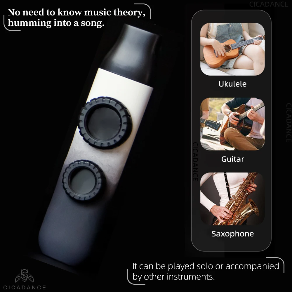Double Hole Kazoo Double Film Dazzling Color Kazoo Portable Musical Instruments Guitar Accompaniment With Pickup Storage Bag wind music instrument