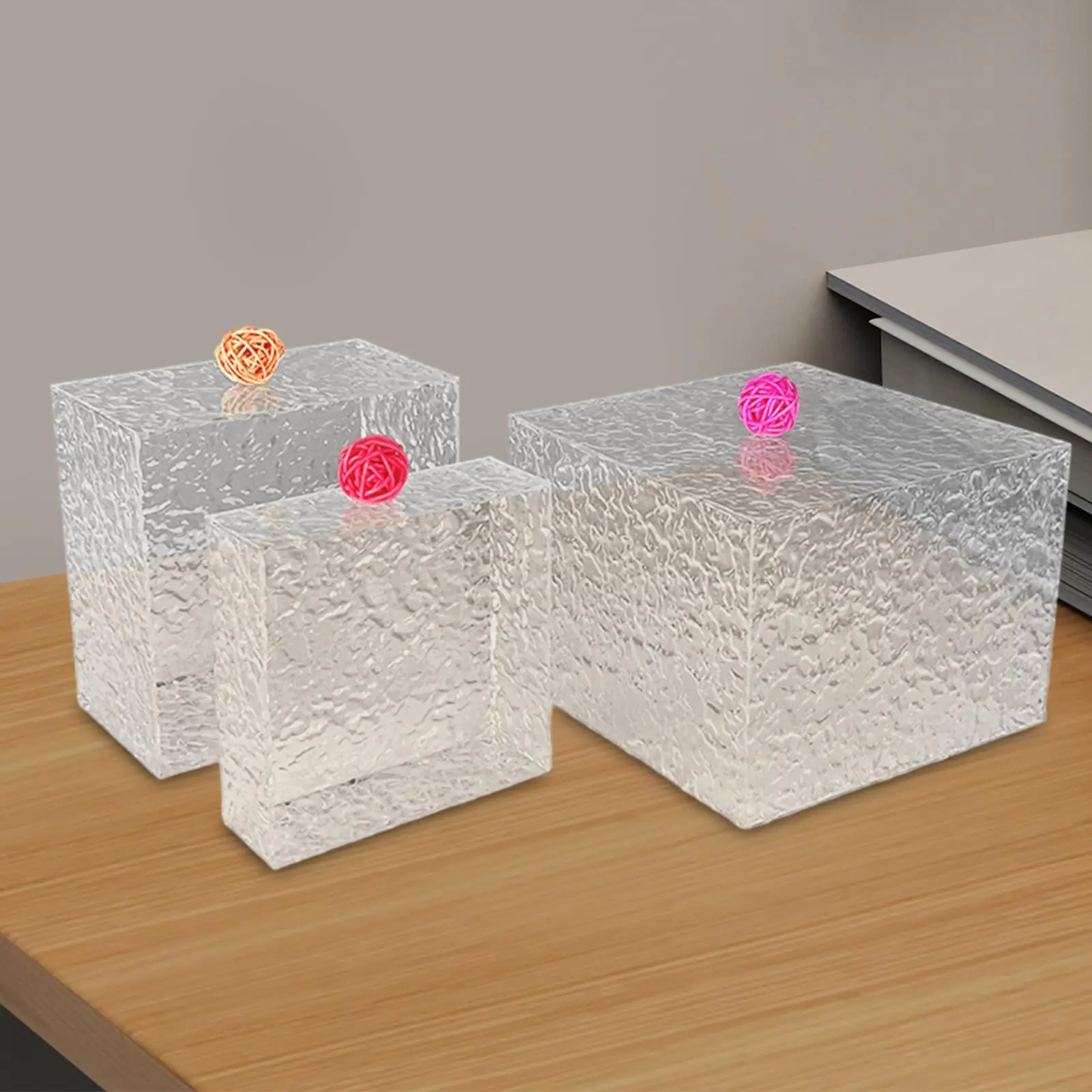 3x Acrylic Buffet Risers Food Display Stands Multipurpose Cube Display Nesting 3x Acrylic Buffet Risers Food Display Stands Multipurpose Cube Display Nesting