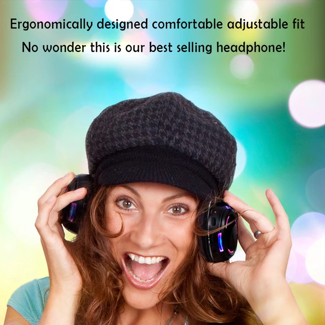 Silent Disco Wireless LED Headphones 5