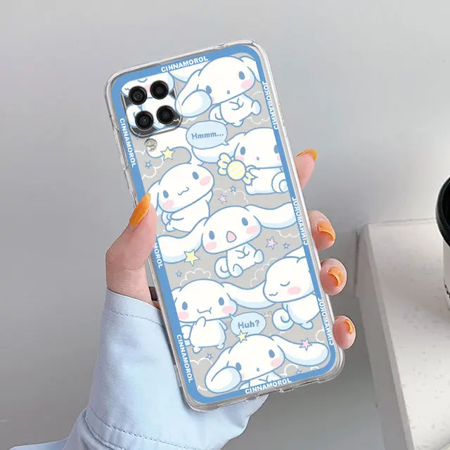 thumbnail image 1 of Kuromi Hello Kitty Cinnamoroll Cute Clear Case For Samsung Galaxy A52 A12 A51 A32 A21s A71 A34 A22 50 A70 A24 A72 5G Phone Cover, 1 of 5
