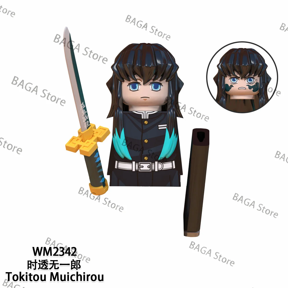 Boneco Bloco Montar Rengoku Kyoujurou Demon Slayer