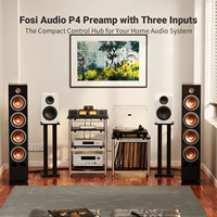 Fosi Audio P4 HiFi Preamplifier: 3 RCA Inputs, EQ/Bypass, Swappable Op-Amps, Treble & Bass Tone Control For Audiophile Systems 2