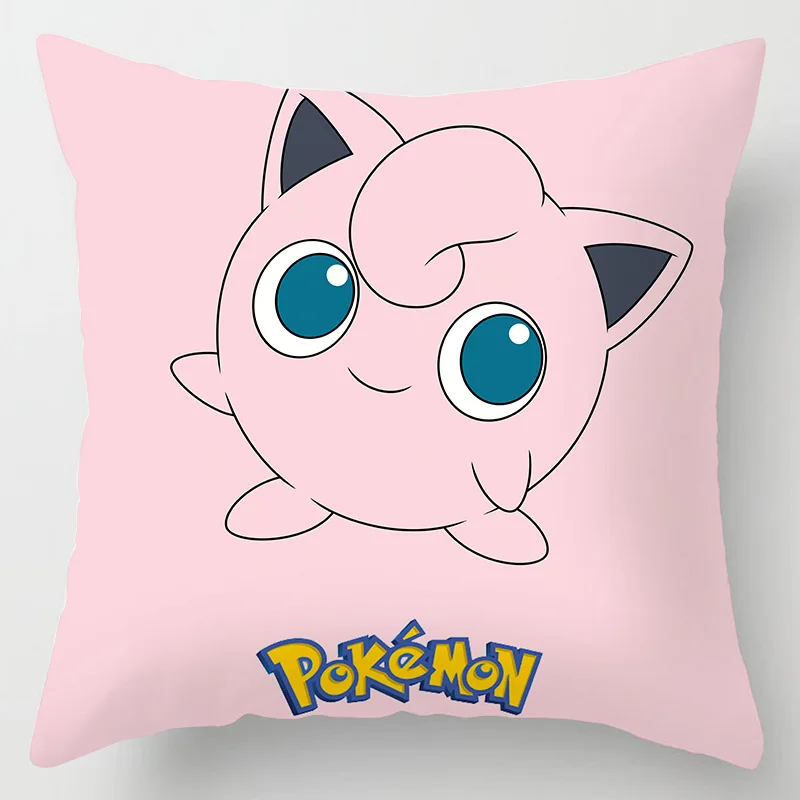 Pokemon Anime Kussensloop Anime Figuur Pikachu Squirtle Charmander Bulbasaur Sofa Auto Kussen Lumbale Kussensloop 45X45Cm Gift