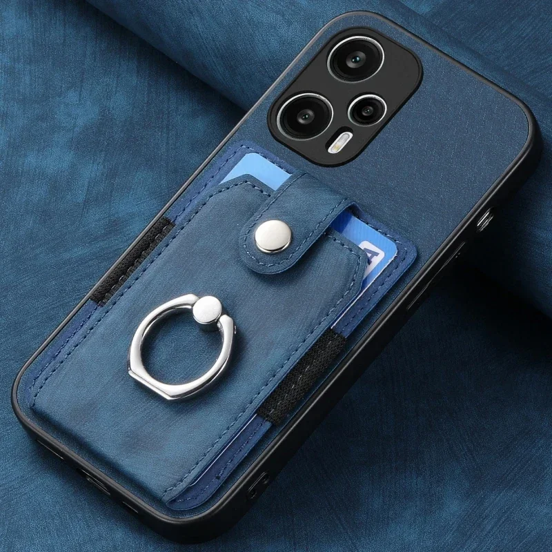 Magnet Case For POCO X7 M7 M8 F8 F7 Ultra X6 F6 F5 X5 F3 X3 GT X4 M4 M6 X8 Pro Max M5S C65 Leather Wallet Card Slot Case Cover