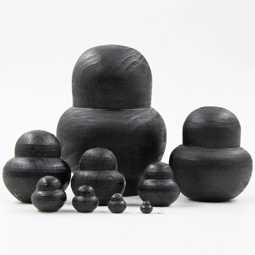 Russian Nesting Stacking Duck Doll 10Pcs Multiple Uses Wooden Duck Models Improve Thinking Skills Toy Russian National Culture