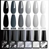 6Pcs Gray Gel Nail Polish Set Moonlight Colors Gel Semi Permanent Varnish Soak Off UV Gel Nail Art Manicure Base Top Coat Kit 1