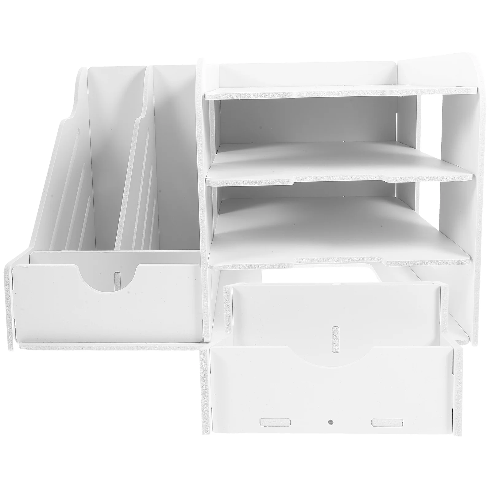 

A4 File Rack Document Stand Storage Container Penholder Office Shelf Simple Organizing Files Organizer WPC Desktop Organizers