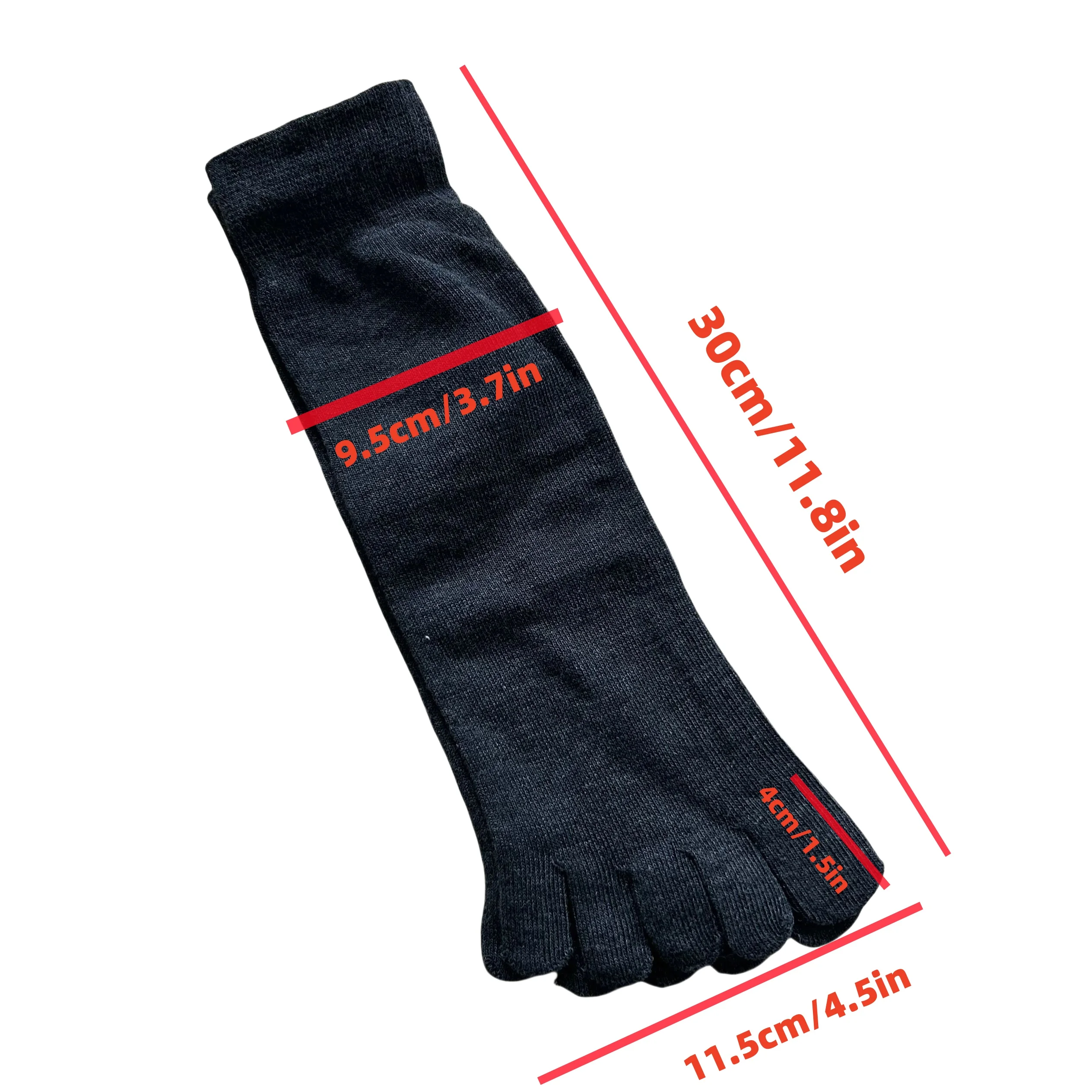 5 Pairs Men Solid Color Five Finger Socks Cotton Odor Resistant Breathable Split Toe Socks