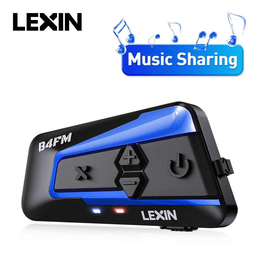 Lexin-intercomunicador b4fm-x para Casco de motocicleta, auriculares impermeables con Bluetooth y batería de 850mAh