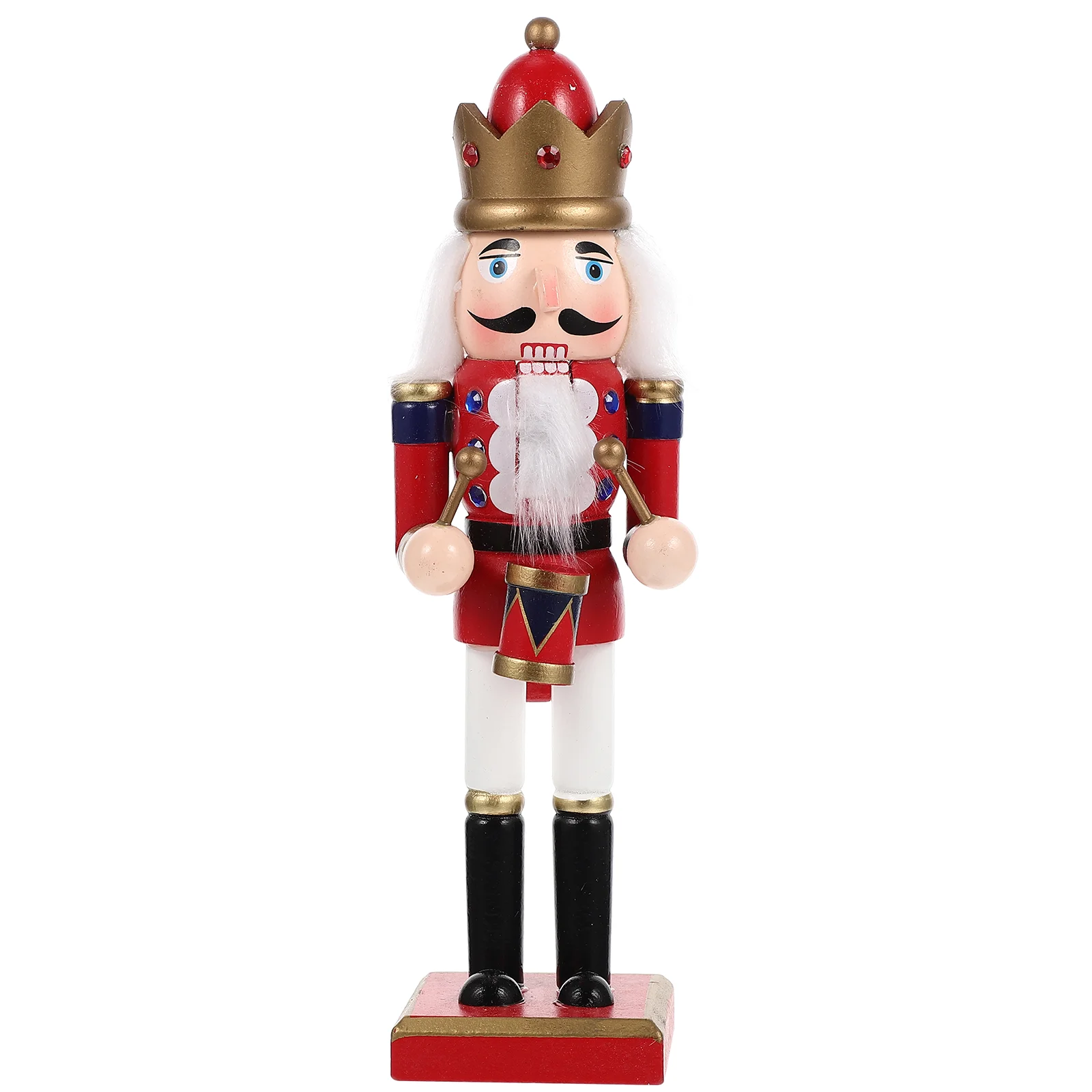 

Nutcracker Ornament Christmas Pink Home Accessories Xmas Desktop Traditional Decorations Outdoor Soldier Nutcrackers Wood