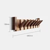 Wall-Mounted Coat Rack Beech and Walnut Hook Hidden Decoration Hook Hanger Foldable Bedroom Closets Wooden Wall Shelf Home Decor 6